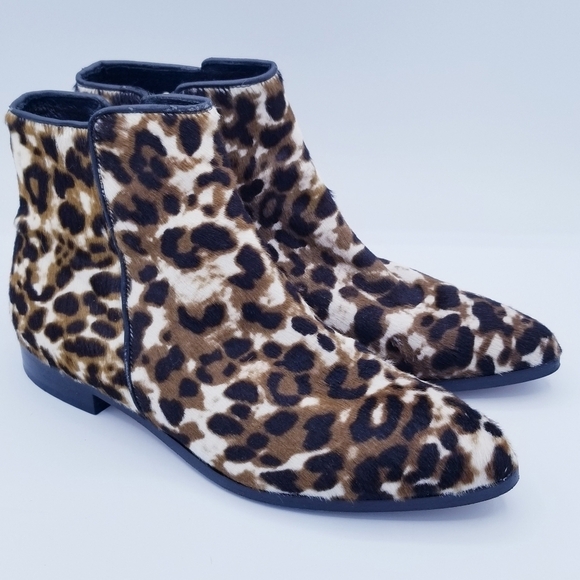 J. Crew Calf Hair and Leather Leopard Print Booties, size 6.5 - Picture 5 of 16